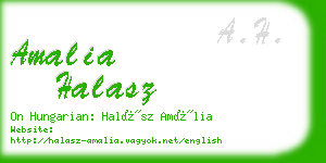 amalia halasz business card